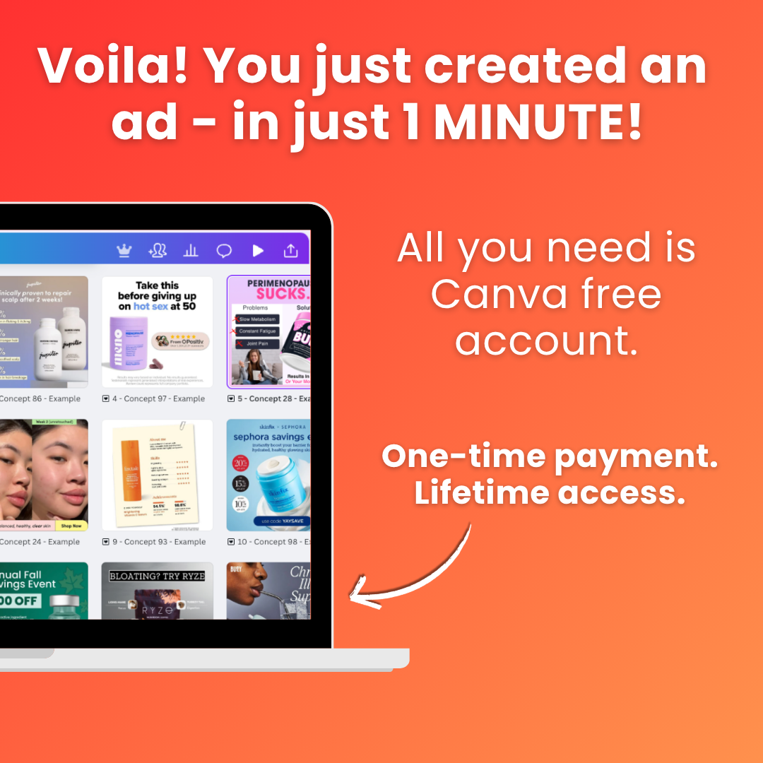 Steal 100 Winning Canva Ad Templates (Health & Beauty Ads)