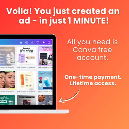 Steal 100 Winning Canva Ad Templates (Health & Beauty Ads)